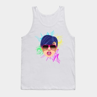 Pink Sunglasses Tank Top